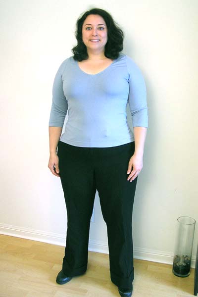 Photographic Height/Weight Chart - 5' 4", 200 lbs., BMI:34