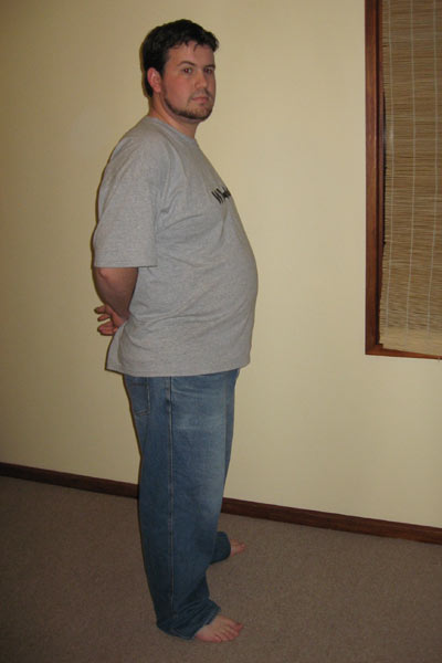 Photographic Height/Weight Chart - 5' 10", 230 lbs., BMI:33