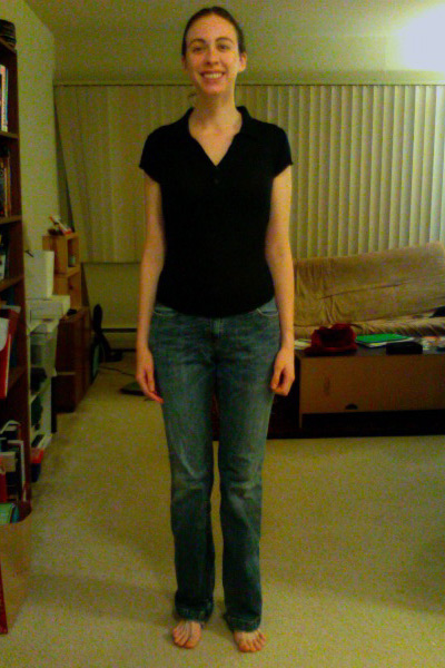 Photographic Height/Weight Chart - 5' 9", 130 lbs., BMI:19