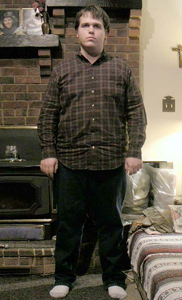 Photographic Height/Weight Chart - 5' 11", 250 lbs., BMI:35