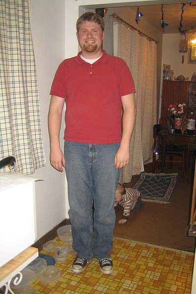 Photographic Height/Weight Chart - 6' 2", 240 lbs., BMI:31